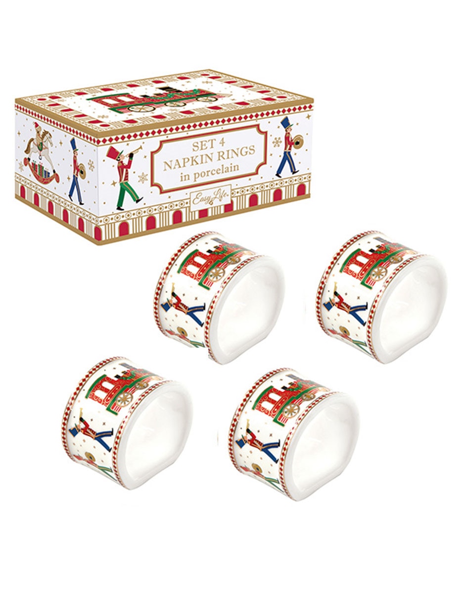 Set aro servilleta Polar Express 4 piezas
