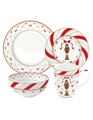 Vajilla cerrada Nutcracker twist de porcelana para 4 personas