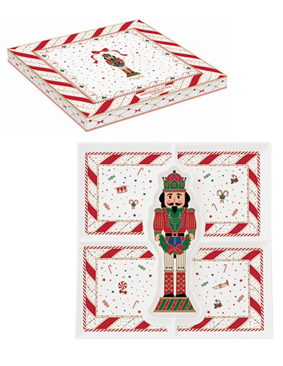Charola Nutcracker Twist de porcelana