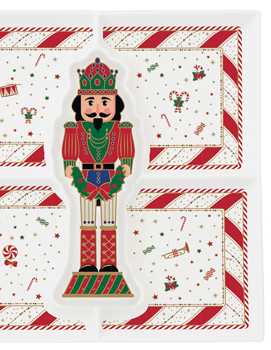 Charola Nutcracker Twist de porcelana 2