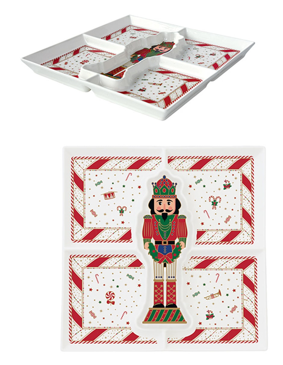 Charola Nutcracker Twist de porcelana 3