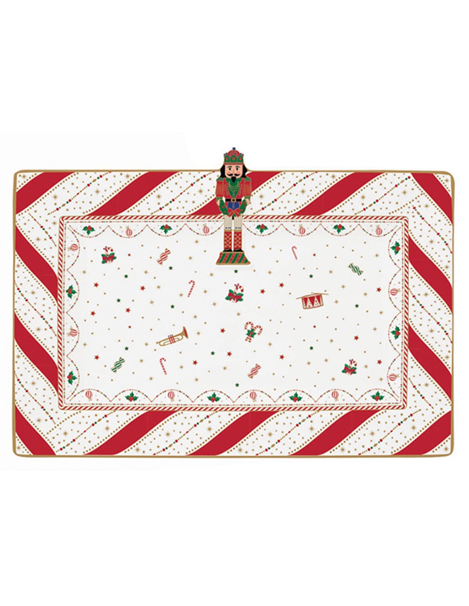 Charola Nutcracker Twist de porcelana