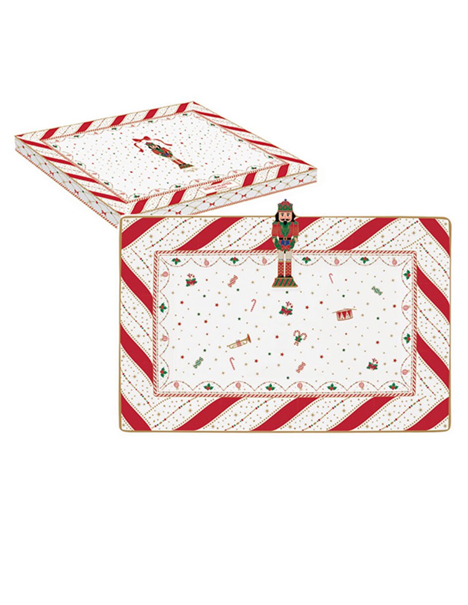 Charola Nutcracker Twist de porcelana 3