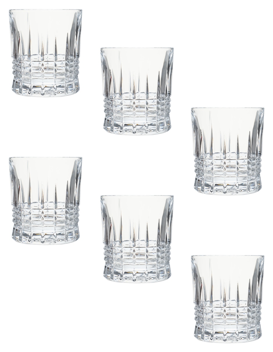 Set vaso Doble Pack Bohemia Pinna de cristal con 6 piezas