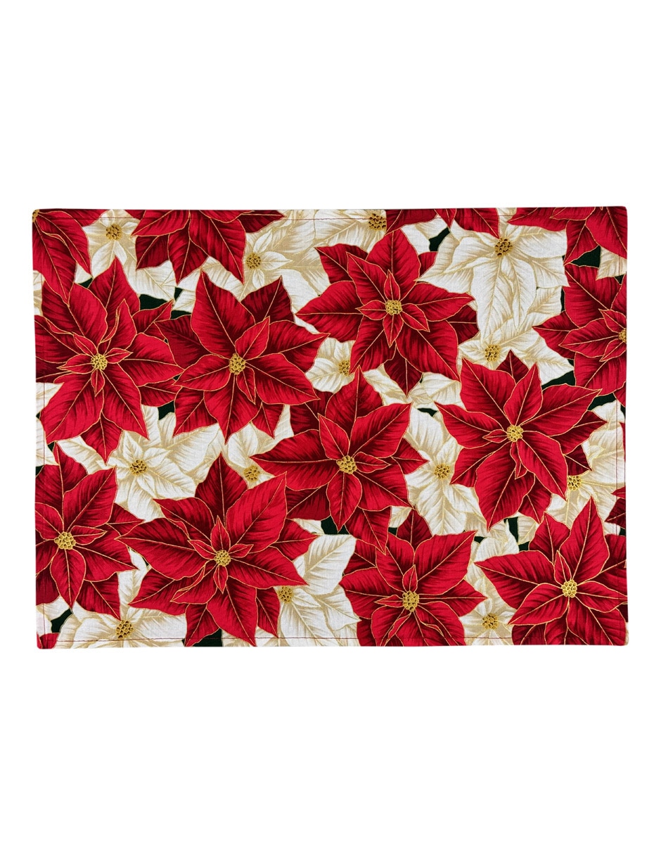 Mantel rectangular de algodón Crimson