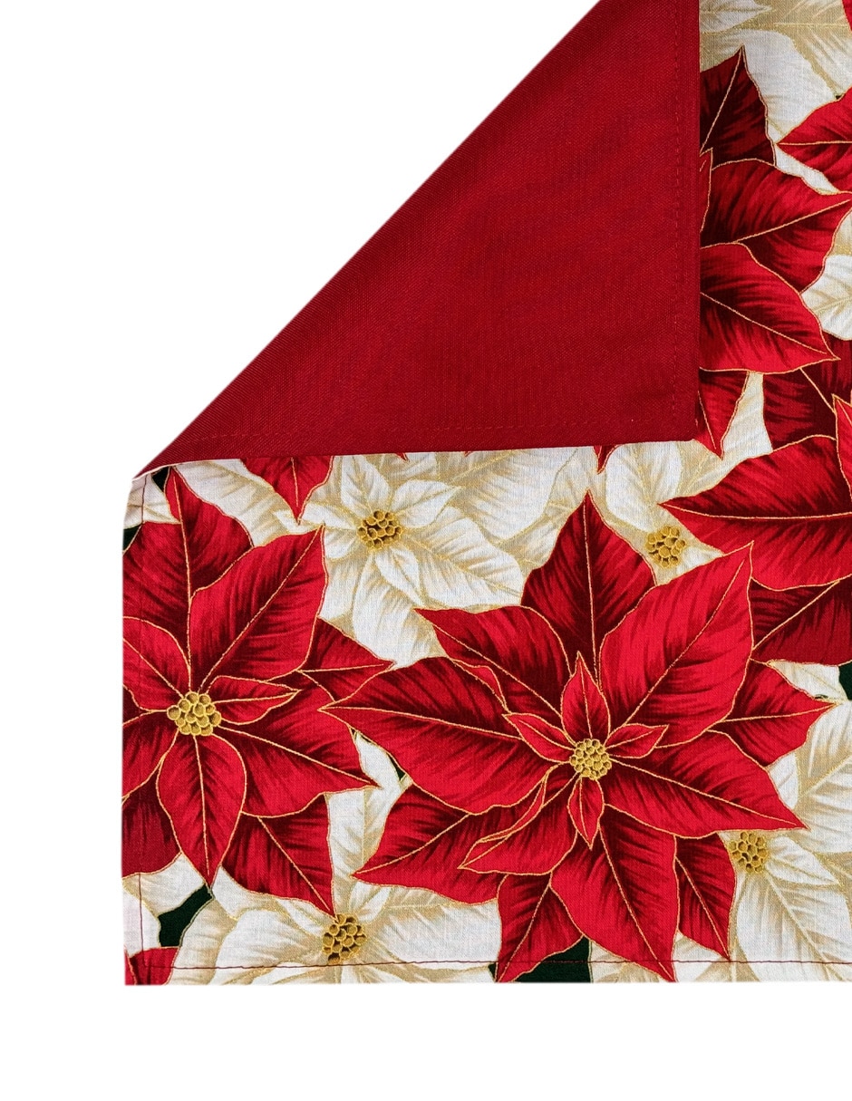 Mantel rectangular de algodón Crimson