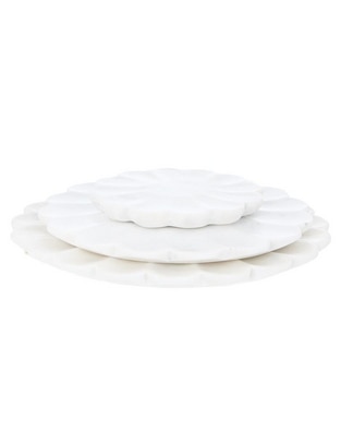 Set de plato para postre N Narrative Marble de mármol 3 piezas