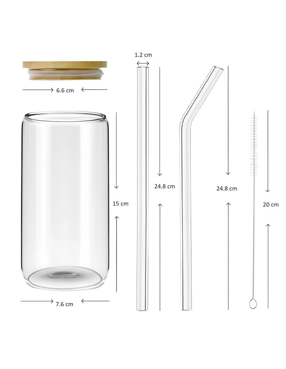 Set de vasos para agua de vidrio con 4 piezas 5