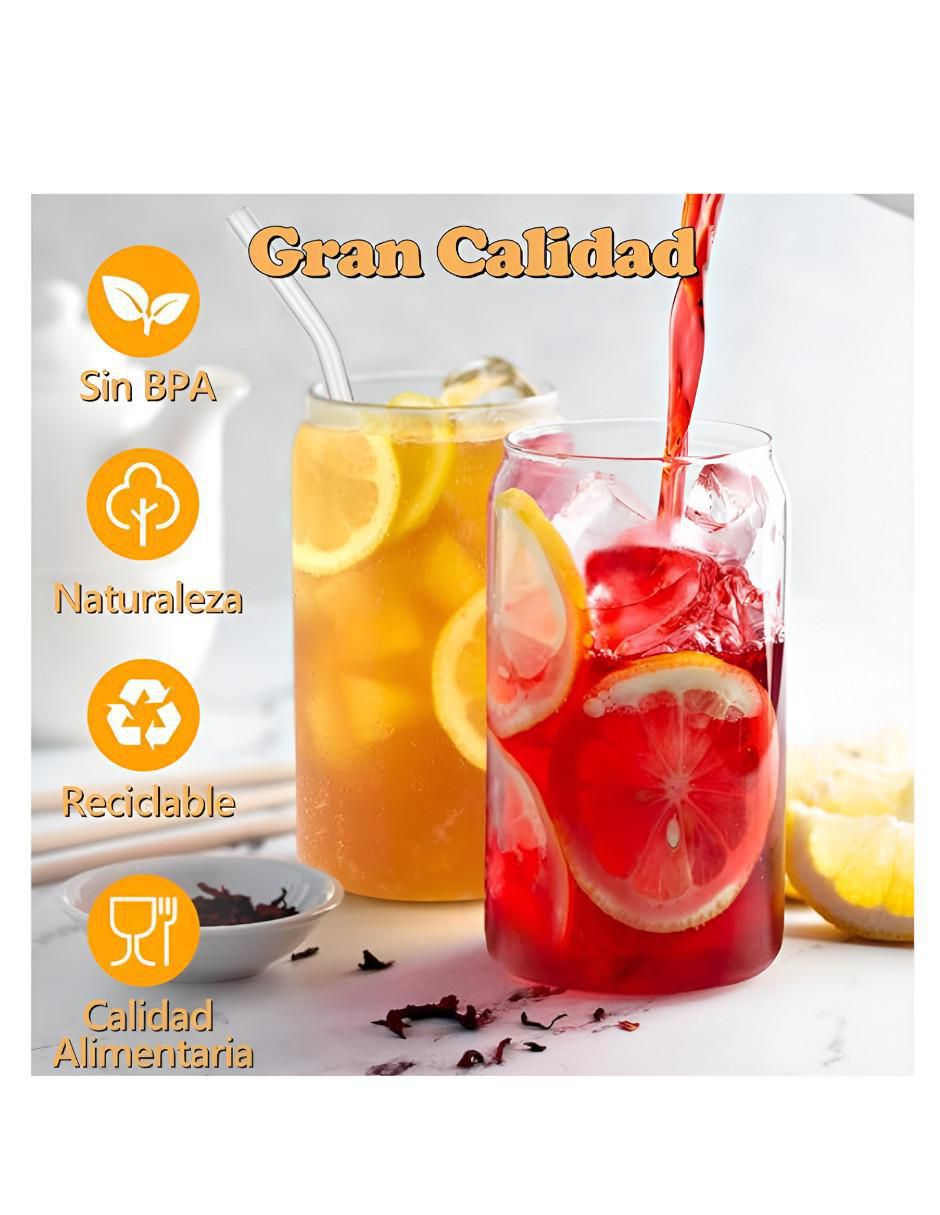 Set de vasos para agua de vidrio con 4 piezas 3
