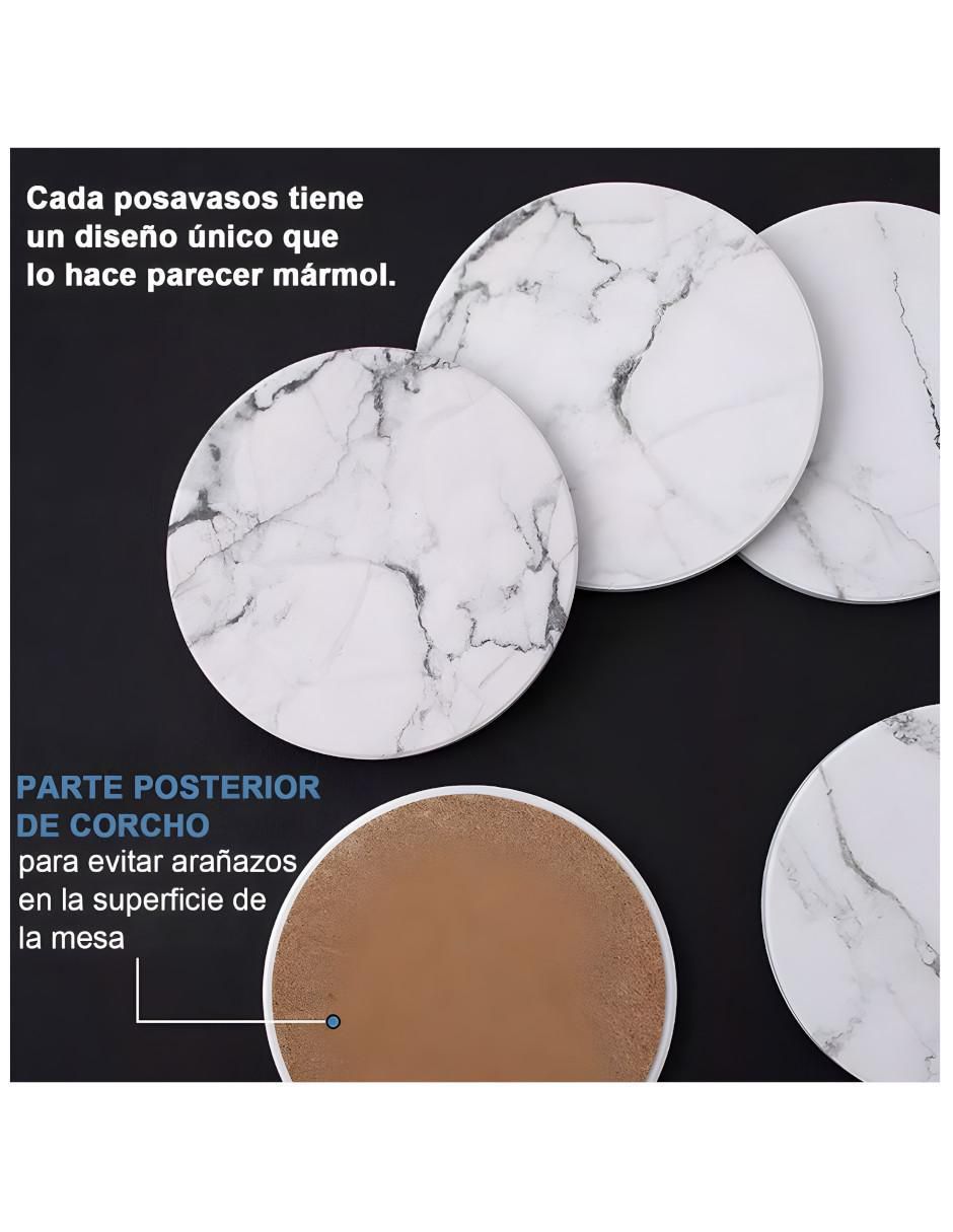 Set de portavasos de cerámica 6 piezas 5
