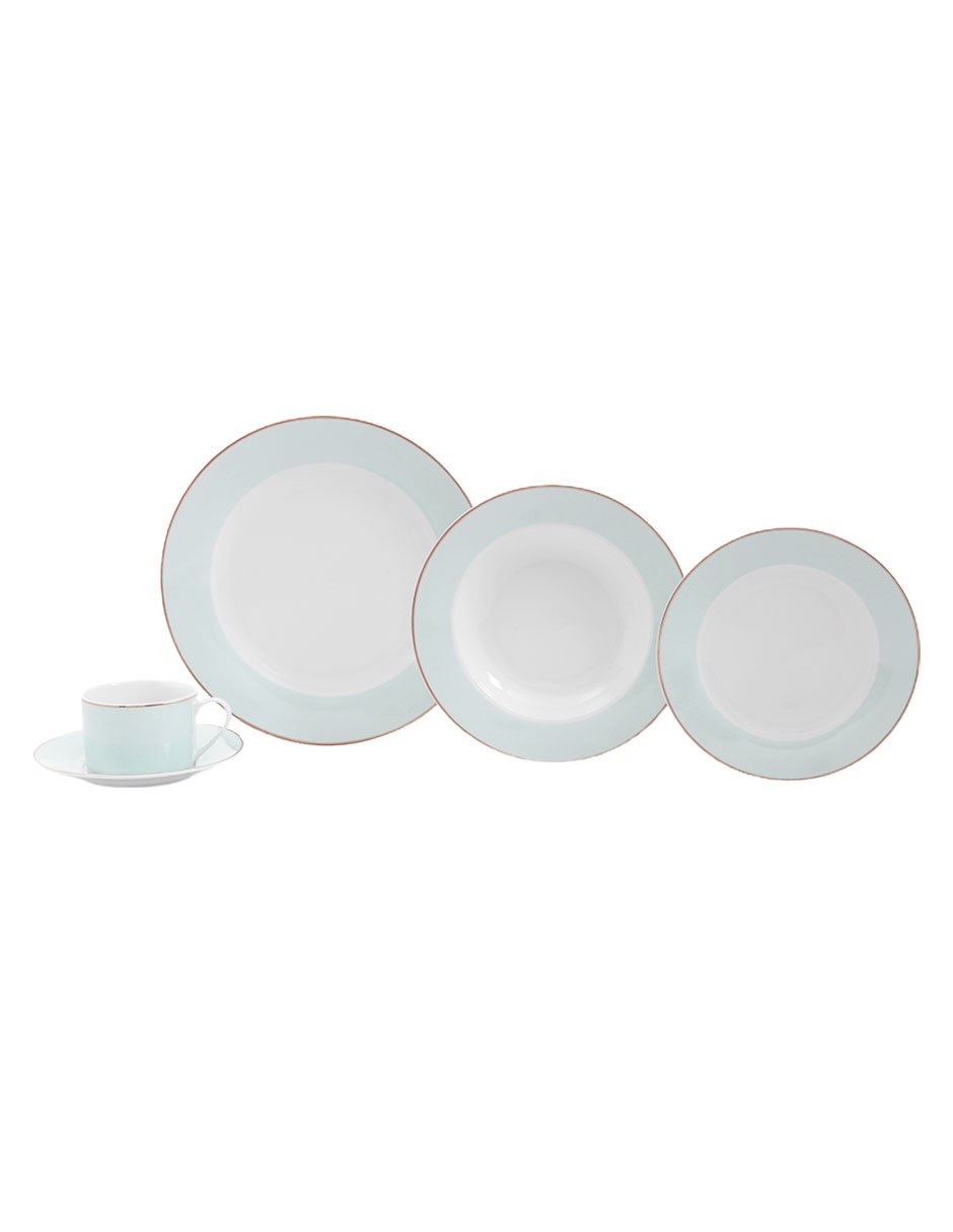 Vajilla cerrada gricelda de porcelana para 4 personas