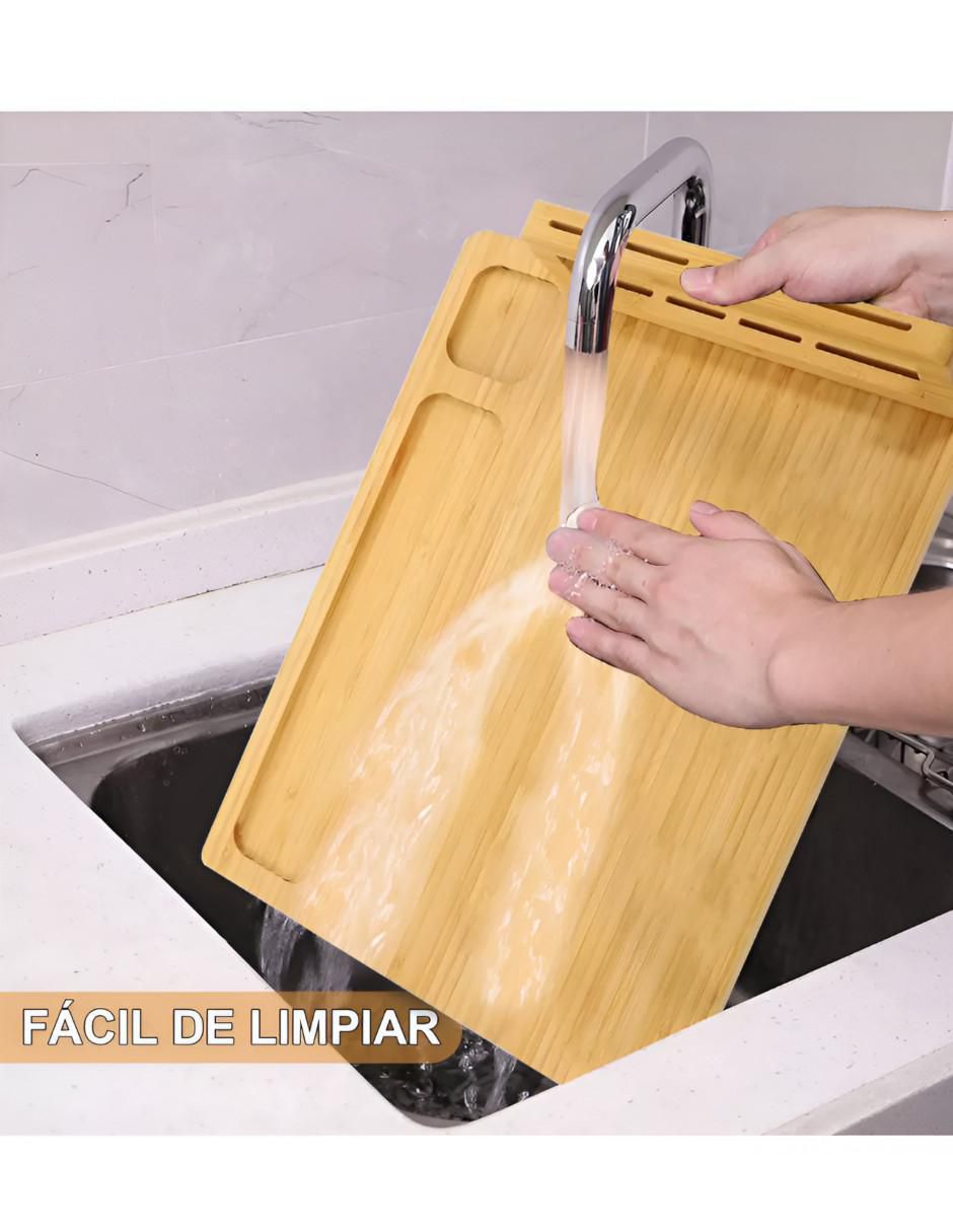 Set tabla para queso de bambú 4
