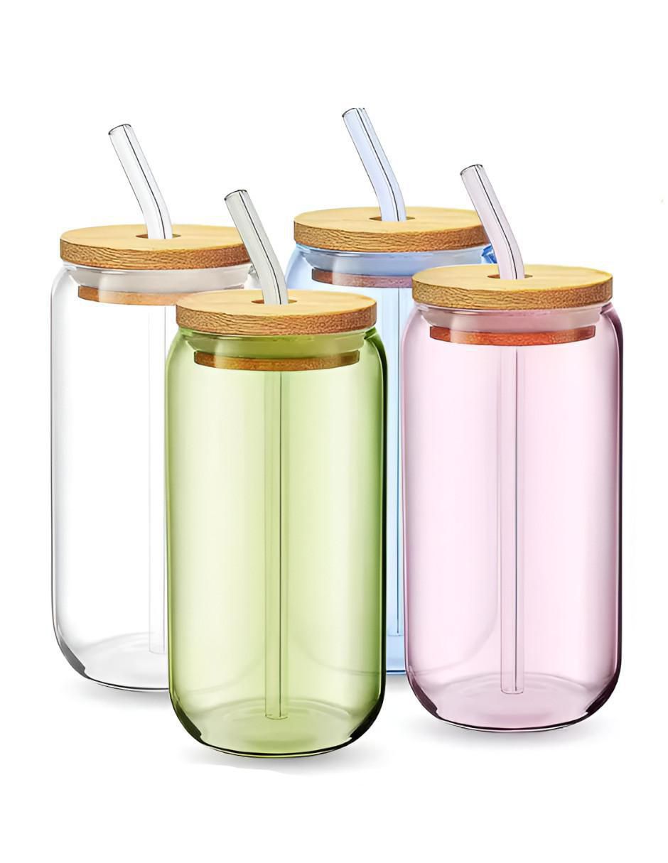 Set de vasos para agua de vidrio con 4 piezas