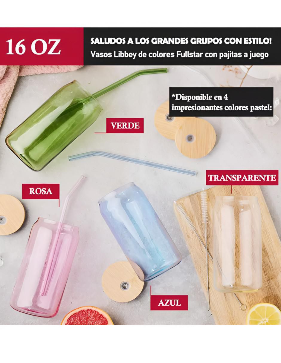 Set de vasos para agua de vidrio con 4 piezas 4