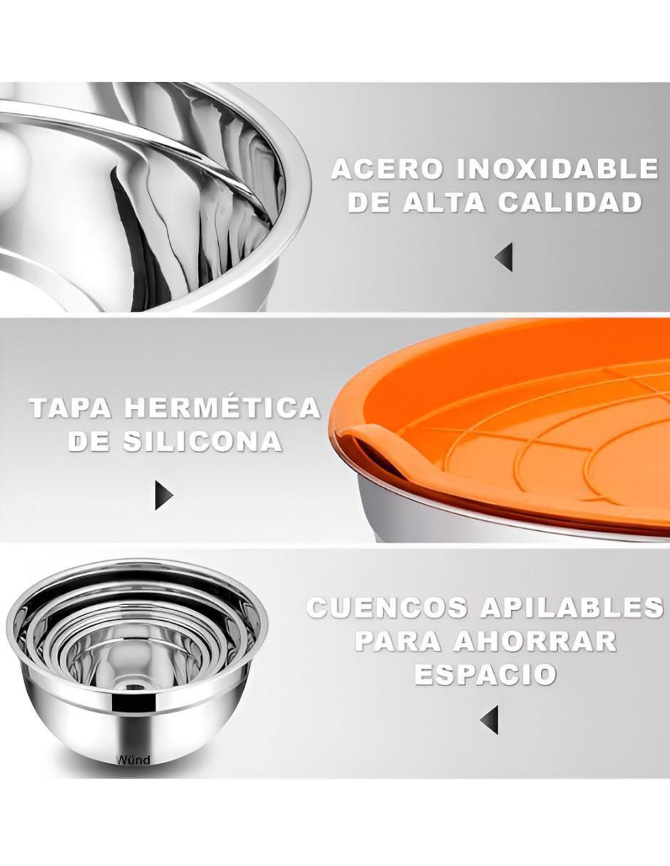 Set bowl 10 piezas de acero inoxidable 2