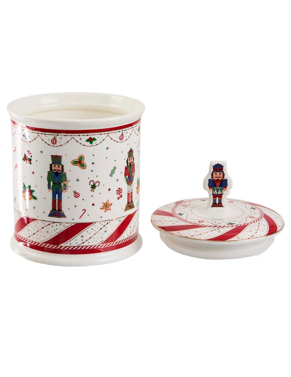 Contenedor navideño Ntcracker Twist de porcelana 4