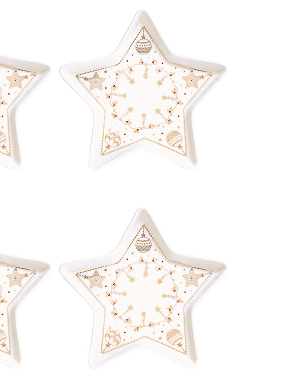 Set bowl Christmas Lights Estrella 3 piezas de porcelana 2