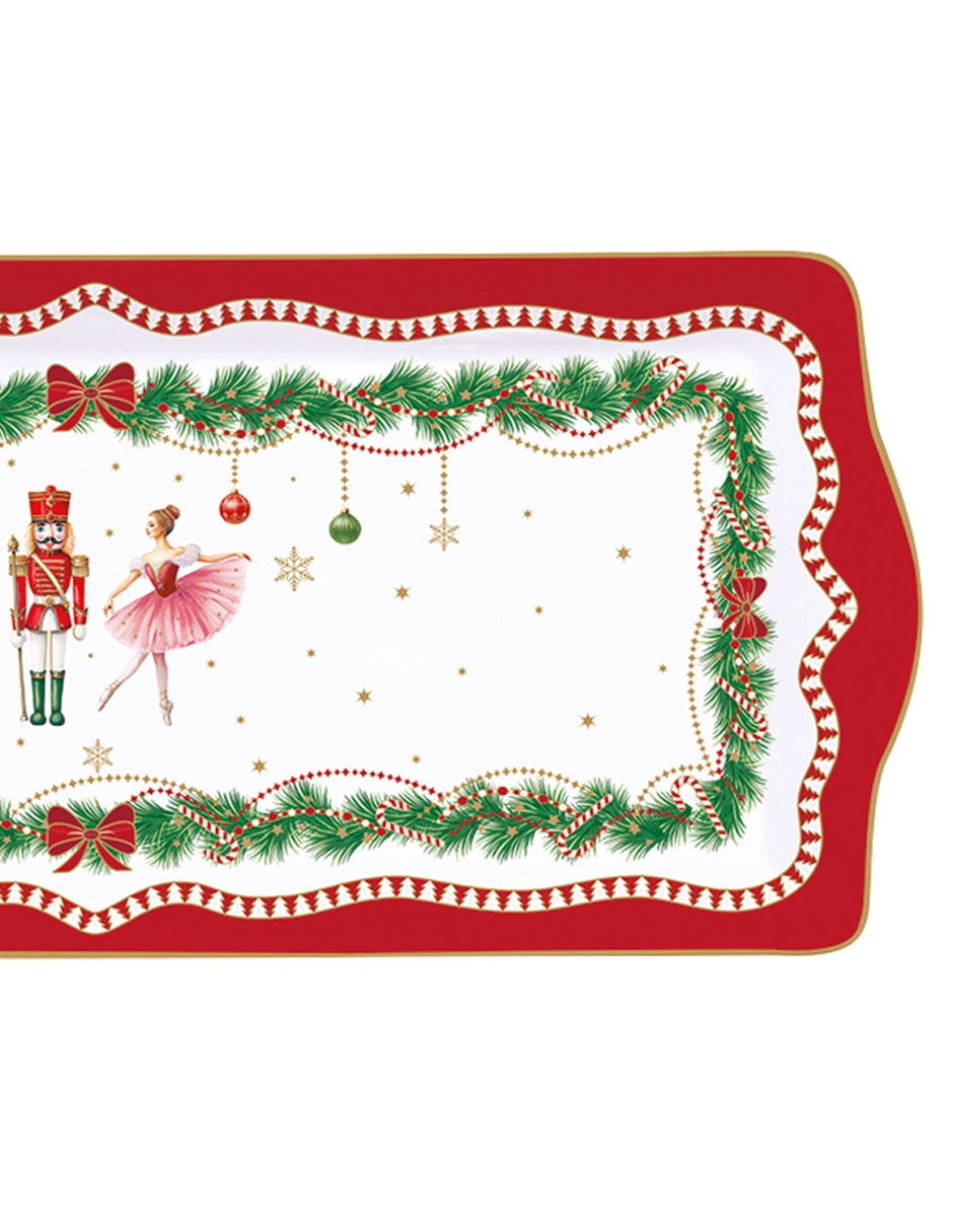 Bandeja decorativa Magie de Noël de porcelana