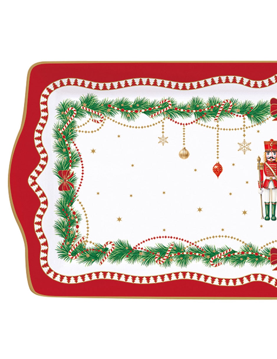 Bandeja decorativa Magie de Noël de porcelana