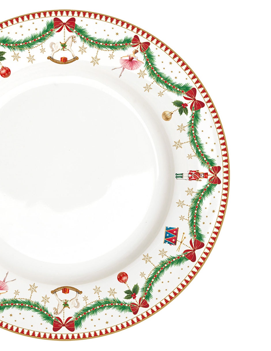 Vajilla cerrada magie de noel navidad de porcelana para 4 personas 6