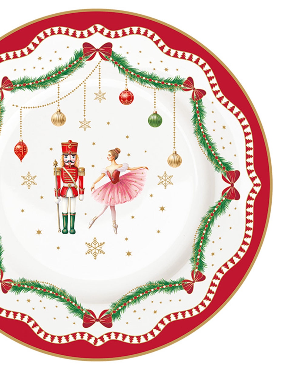 Vajilla cerrada magie de noel navidad de porcelana para 4 personas 8