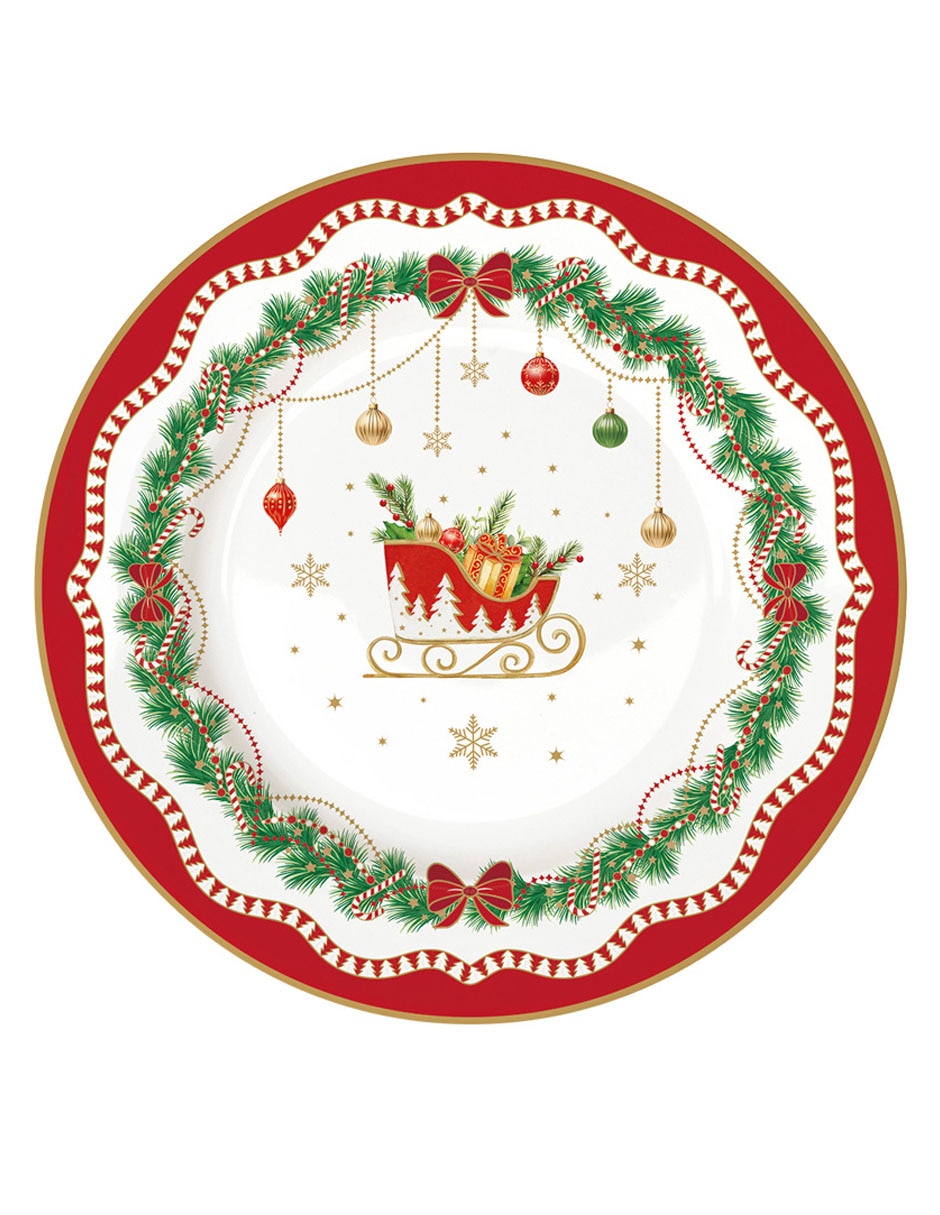 Set de plato para postre Magie de Noël de porcelana 4 piezas 3