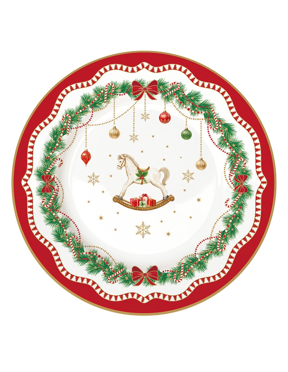 Set de plato para postre Magie de Noël de porcelana 4 piezas 4