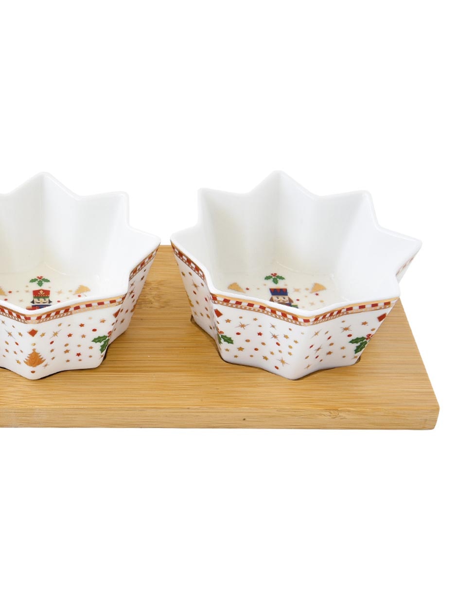 Set botanero navideño de porcelana 5