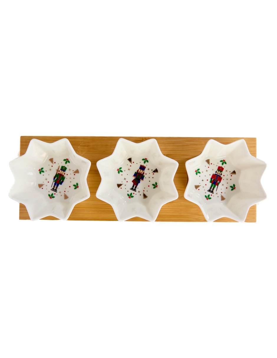 Set botanero navideño de porcelana 4