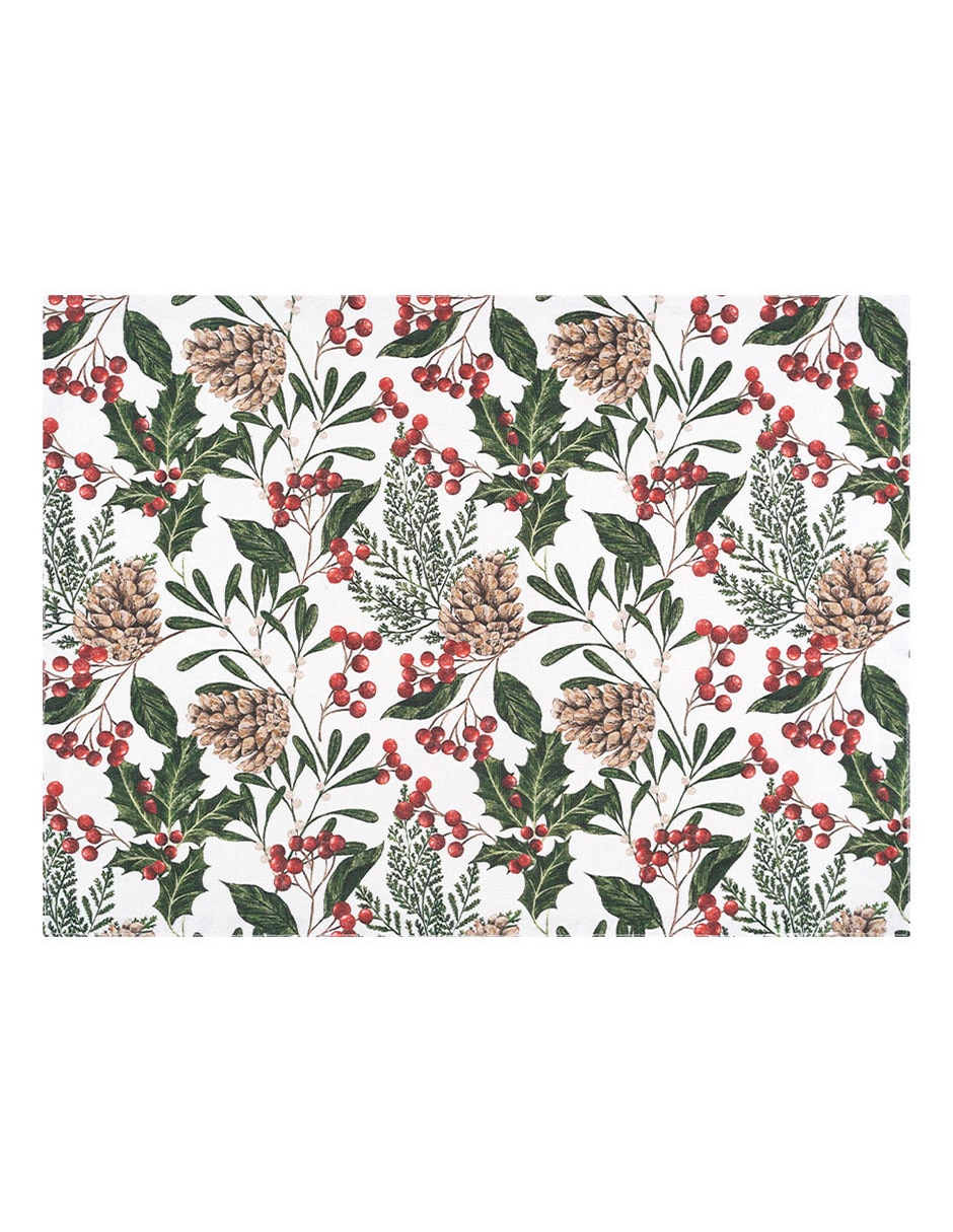 Set mantel individual navideño rectangular de algodón Navisa 4