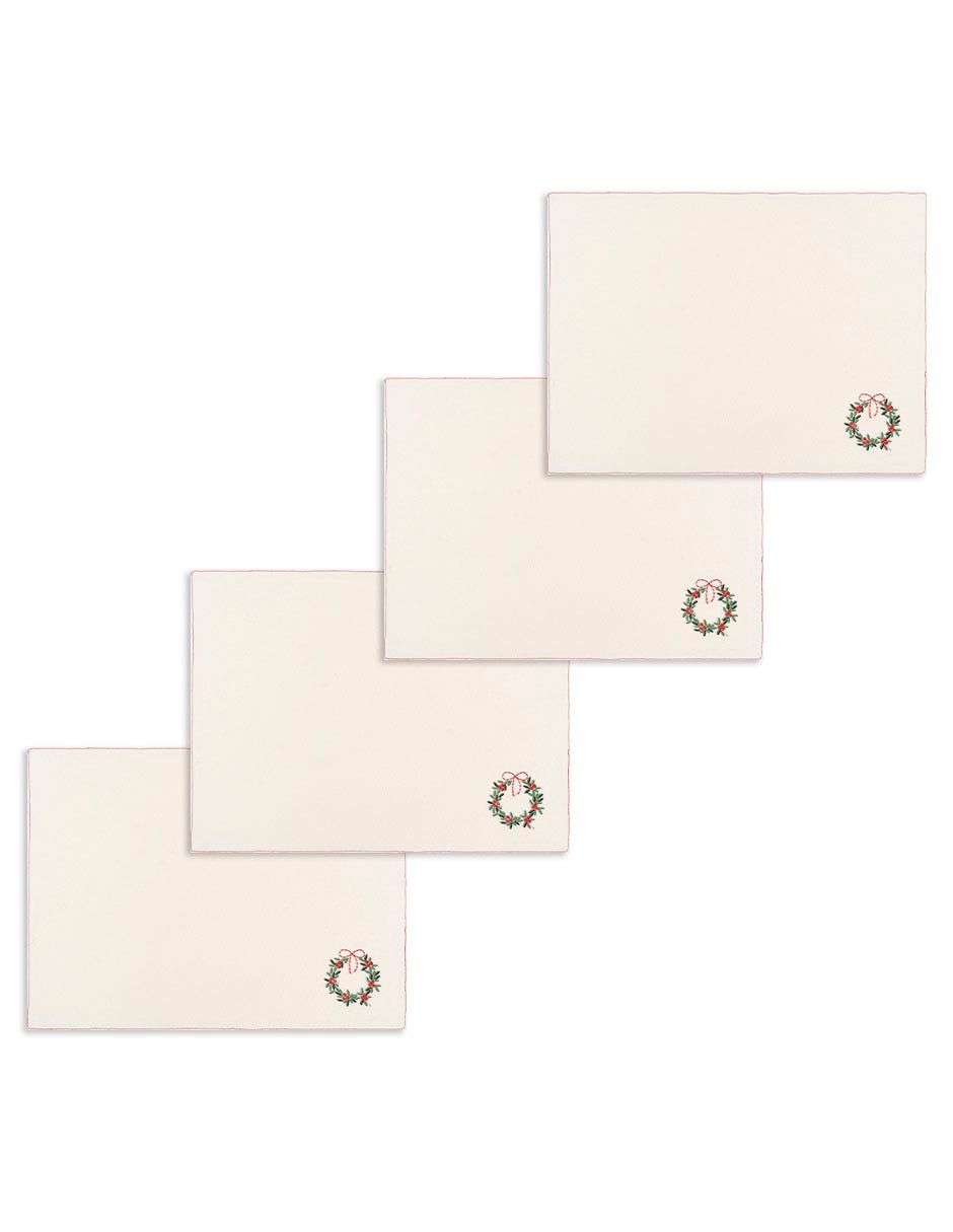 Set mantel individual rectangular de algodón N Narrative Coranta Navidad