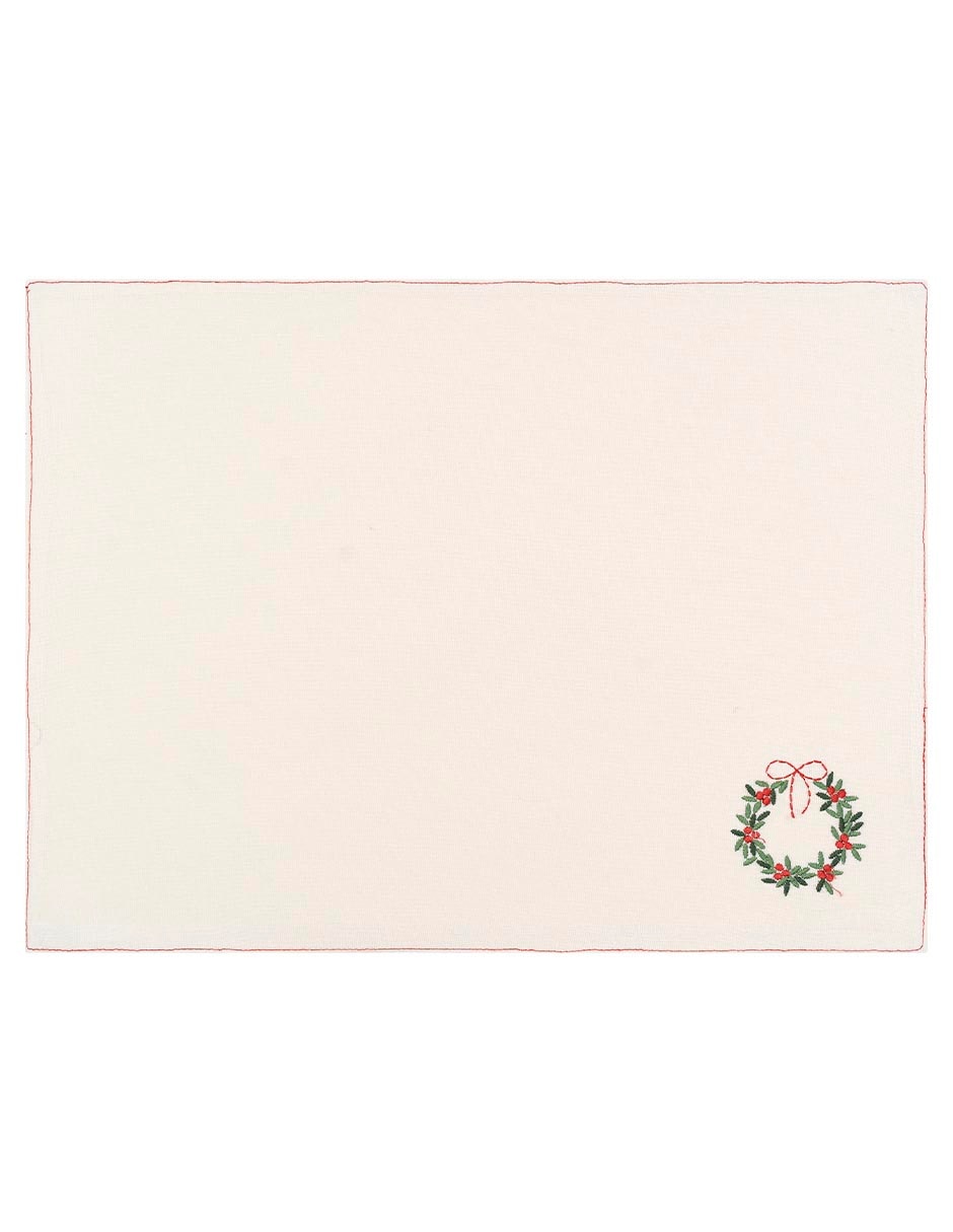 Set mantel individual rectangular de algodón N Narrative Coranta Navidad