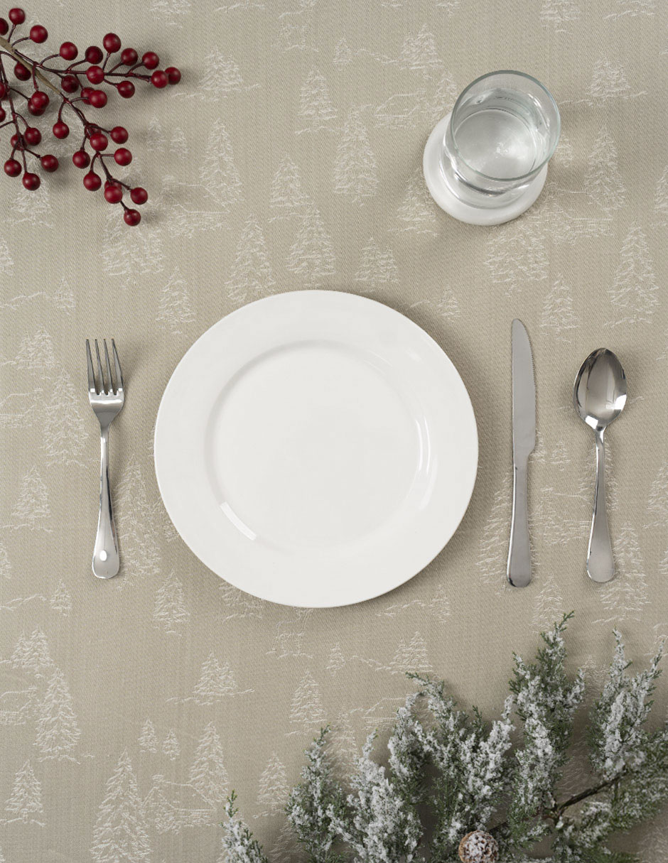 Mantel navideño rectangular de algodón Pinara 4
