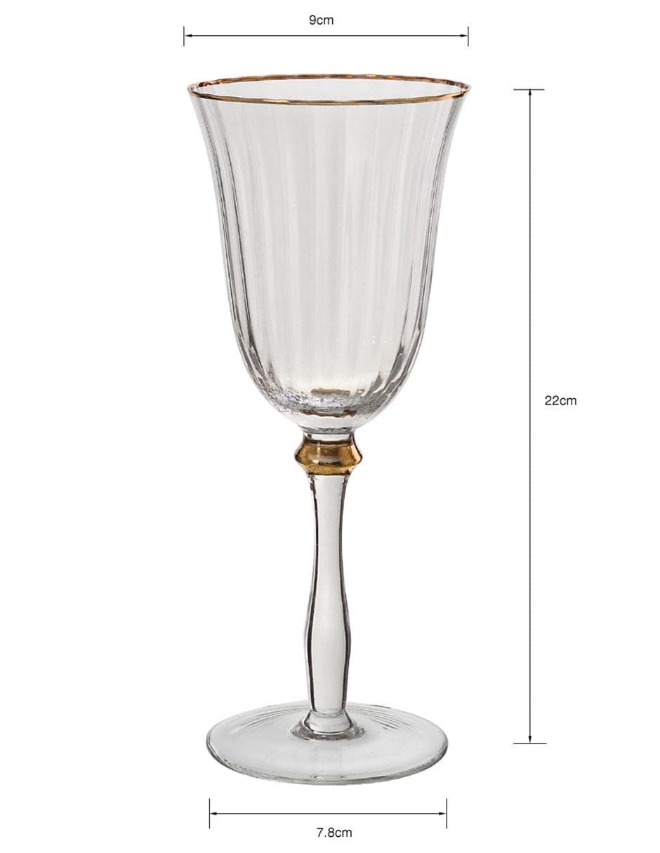 Copa para vino de vidrio