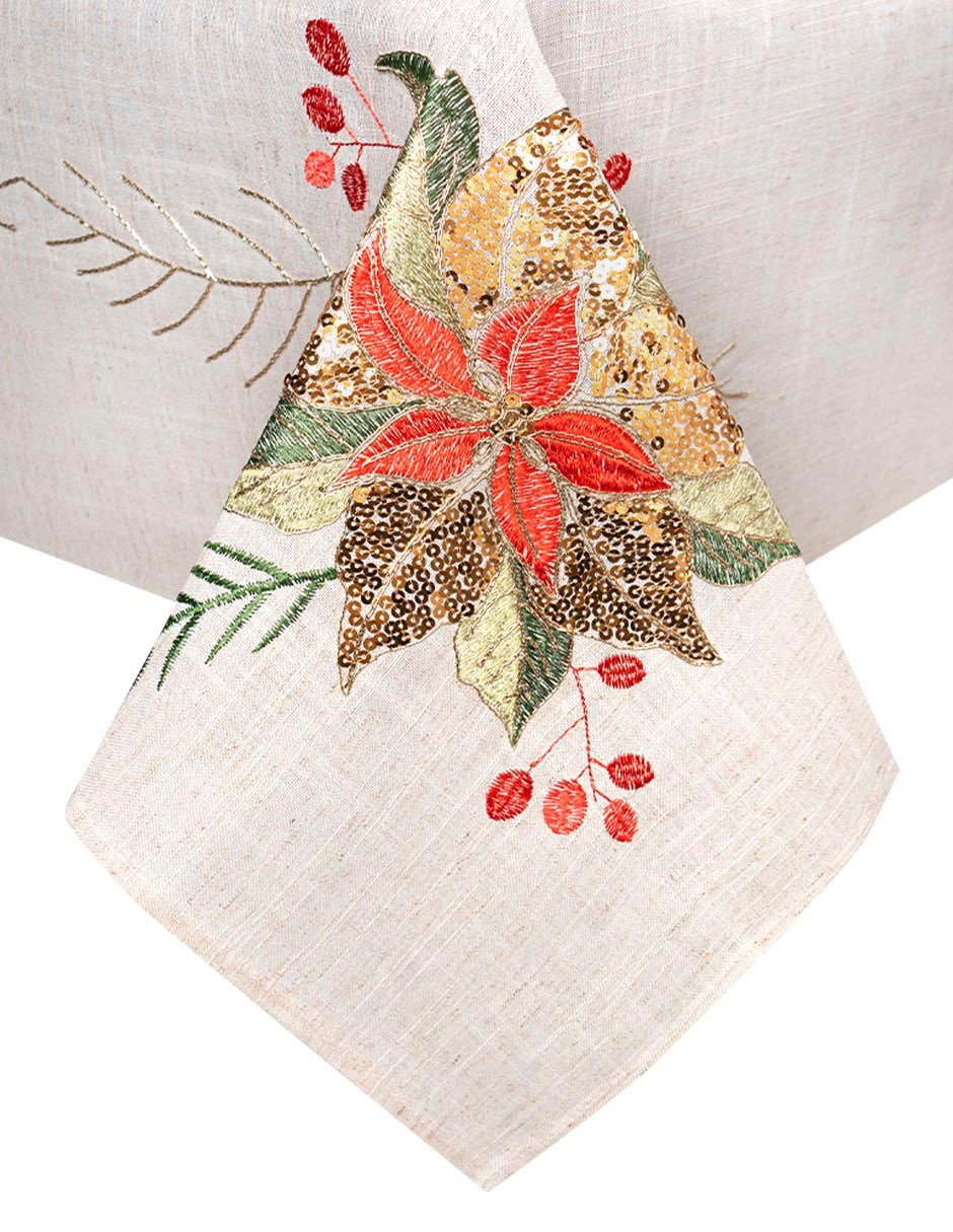 Mantel rectangular Nochebuenas 4