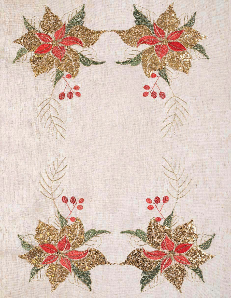 Mantel rectangular Nochebuenas 3