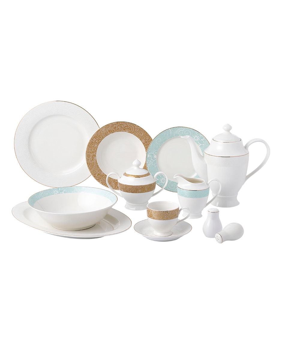 Vajilla cerrada jolie de porcelana para 12 personas