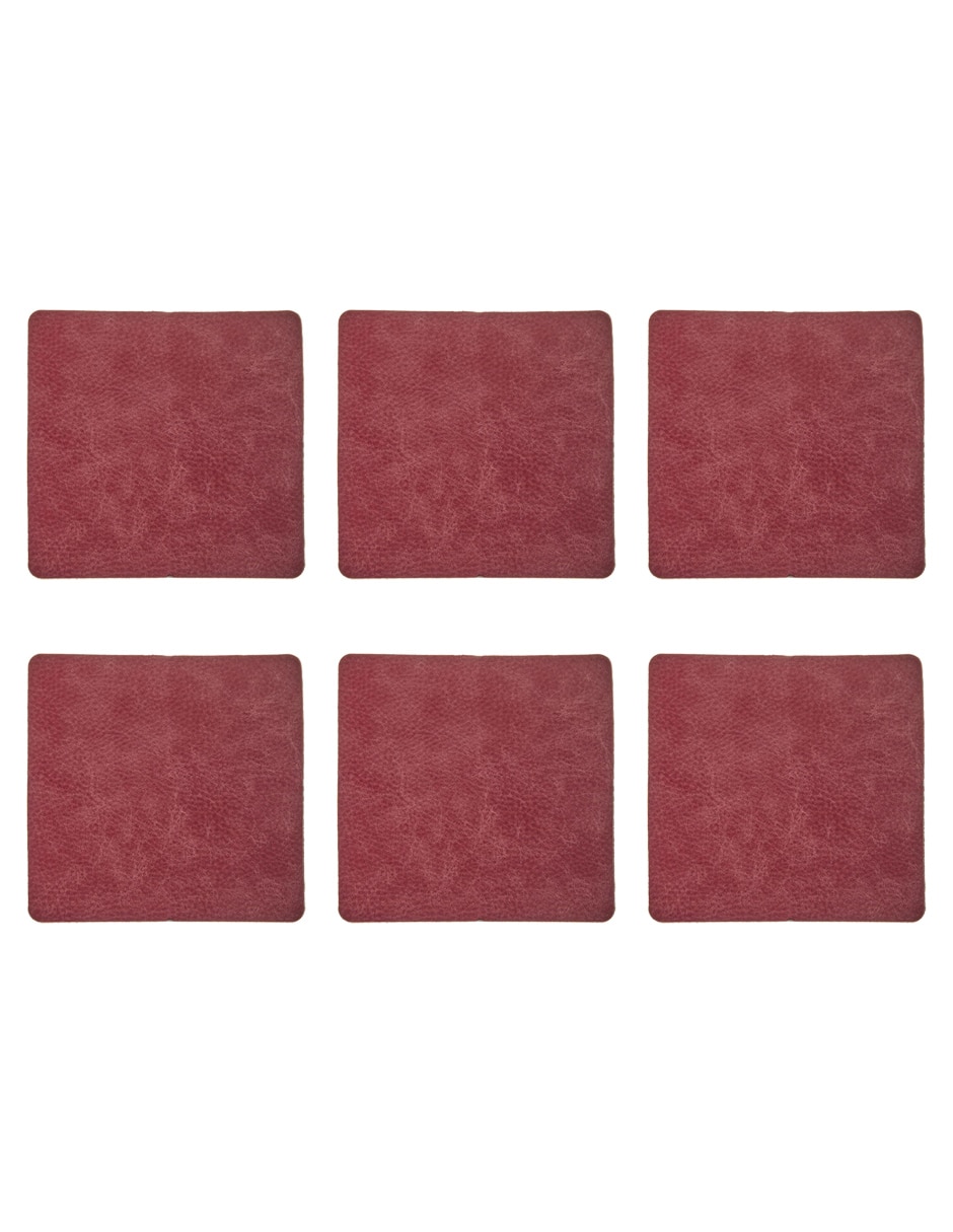 Set de portavasos Bari Home Alcántara 6 piezas