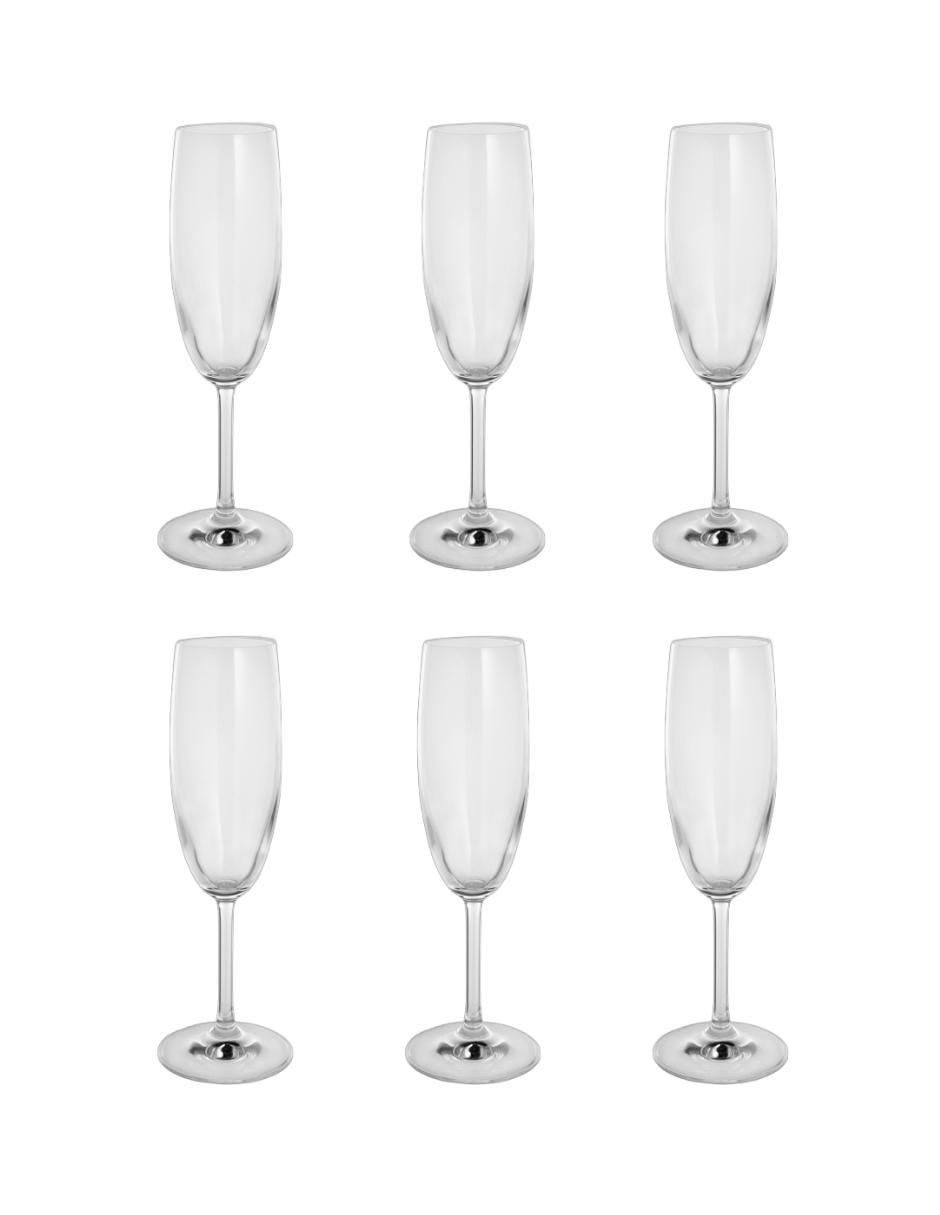 Set de copas para champán Gala 17 de vidrio 6 piezas Set de copas para champán Gala 17 de vidrio 6 piezas