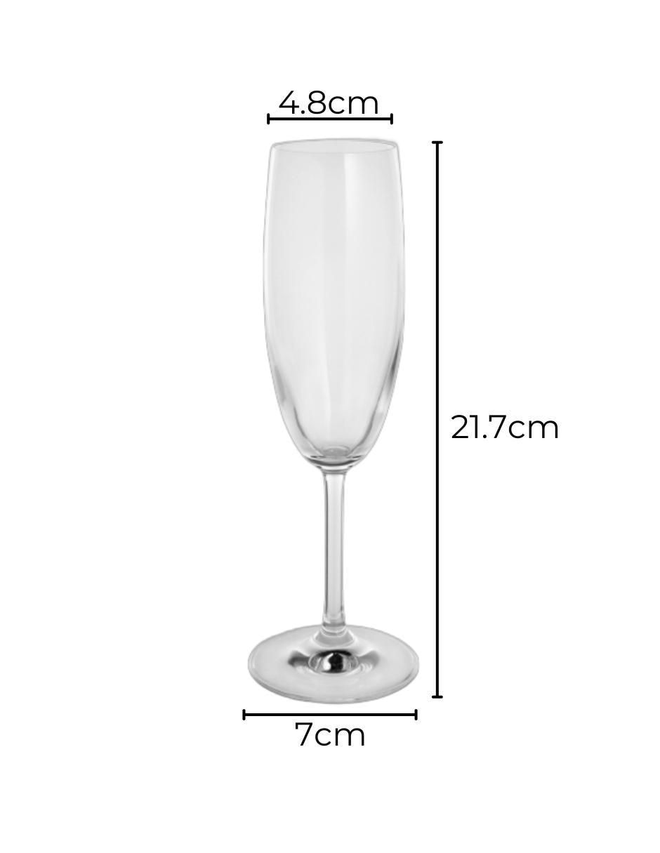 Set de copas para champán Gala 17 de vidrio 6 piezas 3