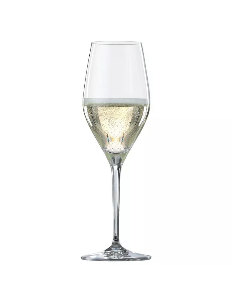 Set de copas para champán Proseco de vidrio 4 piezas 3