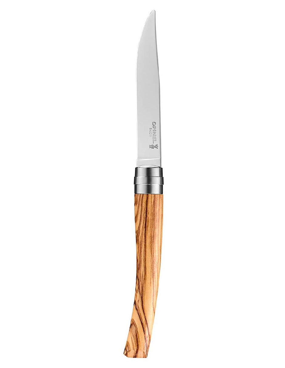 Set de cuchillos carniceros elegante de madera de olivo 4 piezas