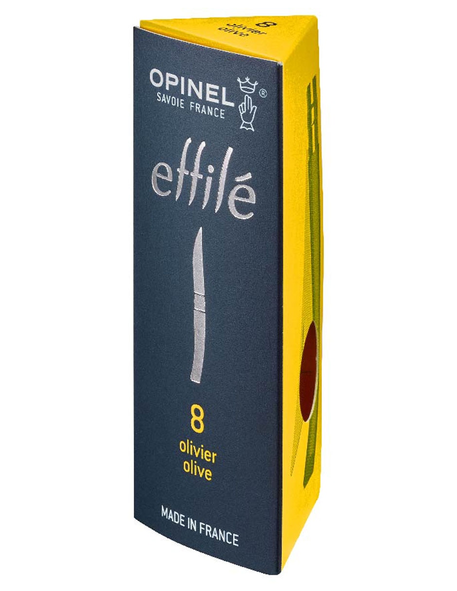 Cuchillo de carne de bolsillo de madera de olivo