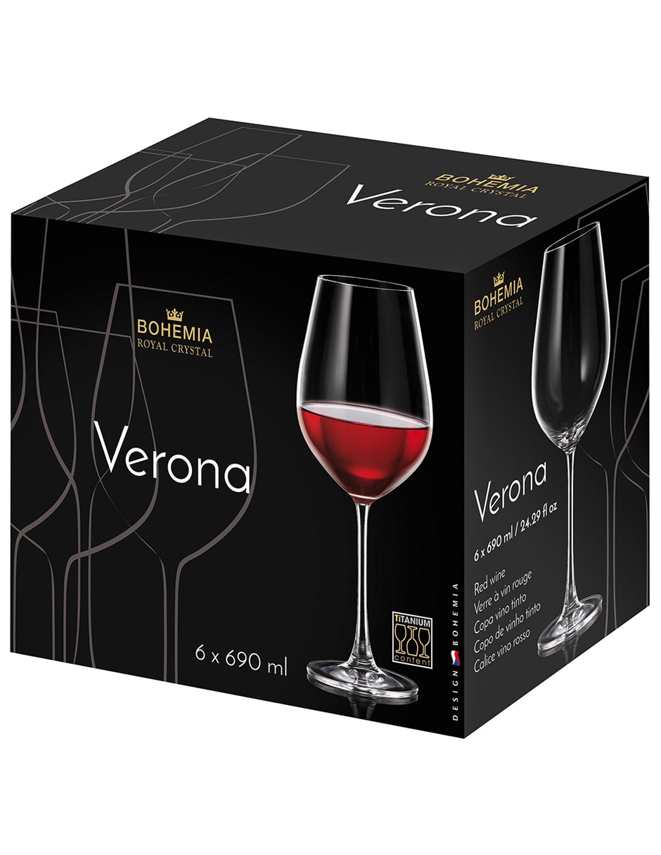 Set de copas Bohemia de cristal 2