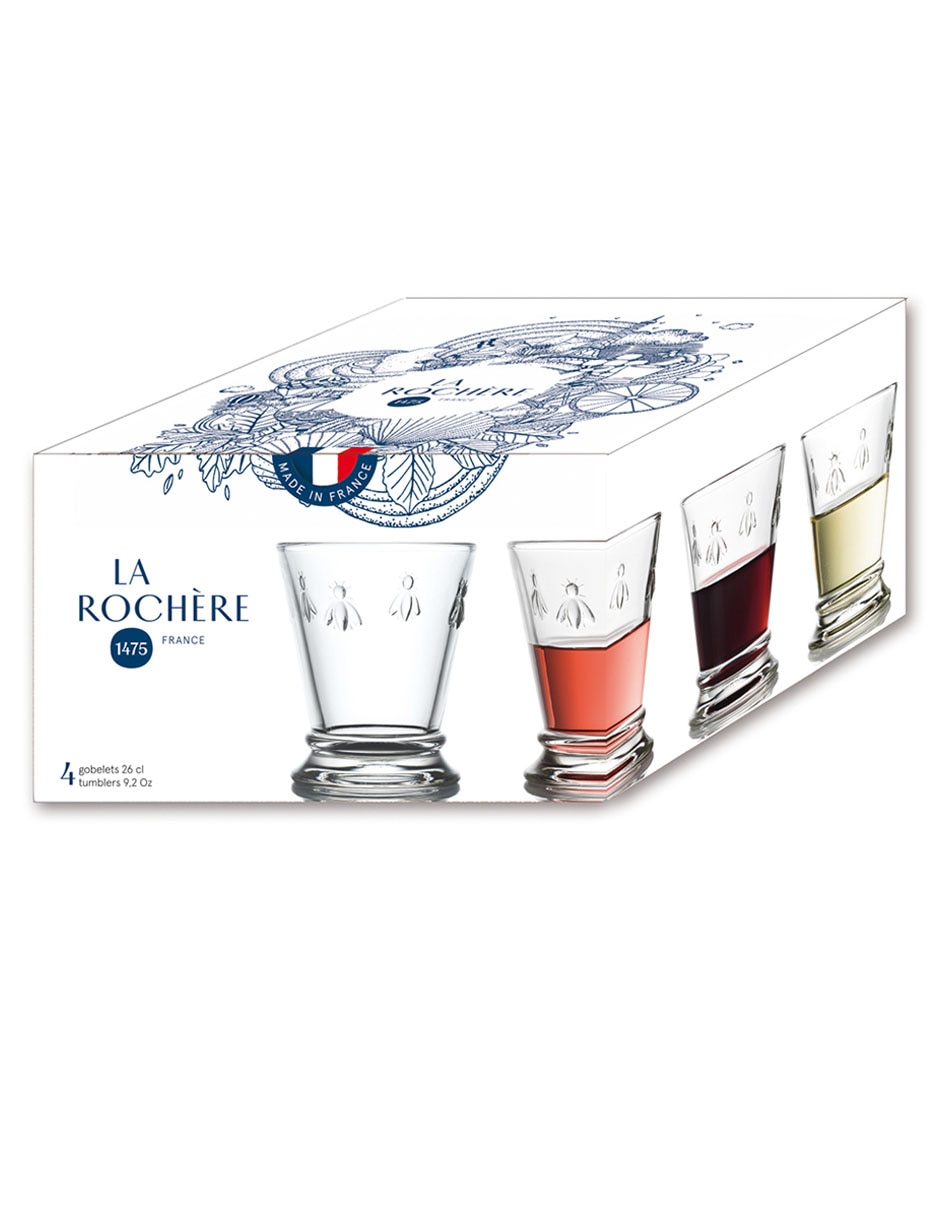 Set de vasos para agua La Rochere Abeille de vidrio con 4 piezas 2