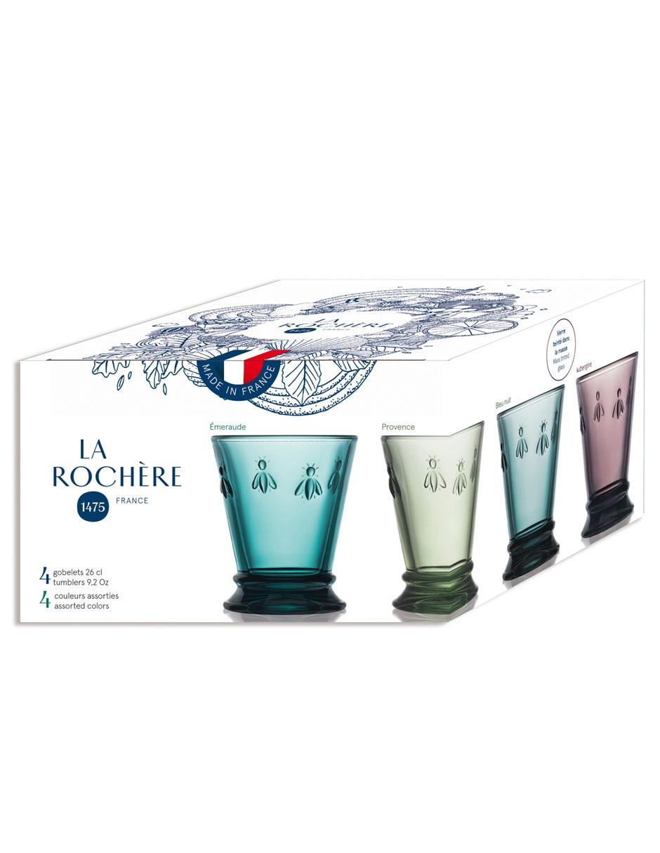 Set de vasos para agua La Rochere Abeille de vidrio con 4 piezas 2