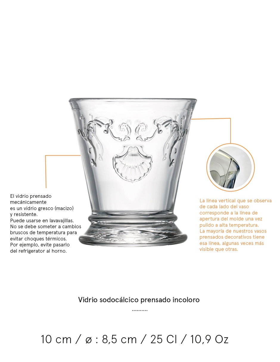 Vaso para agua La Rochere Versailles de vidrio 5