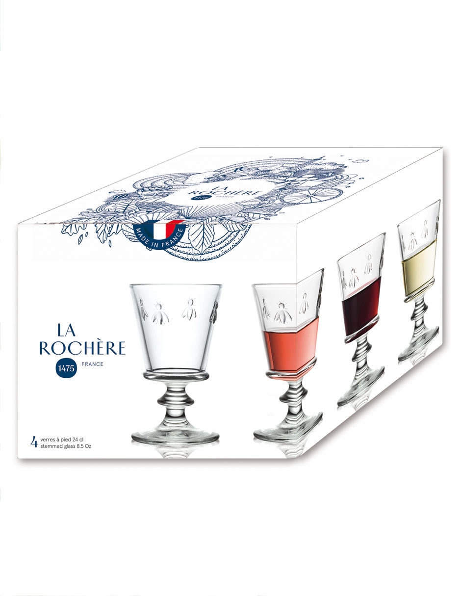 Set de copas para agua La Rochere de vidrio 4 piezas 3
