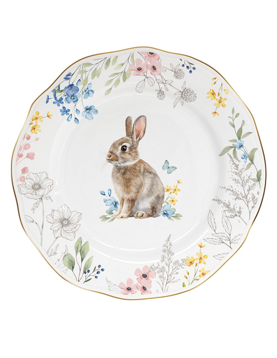 Vajilla Flowey Easter de porcelana para 4 personas 4