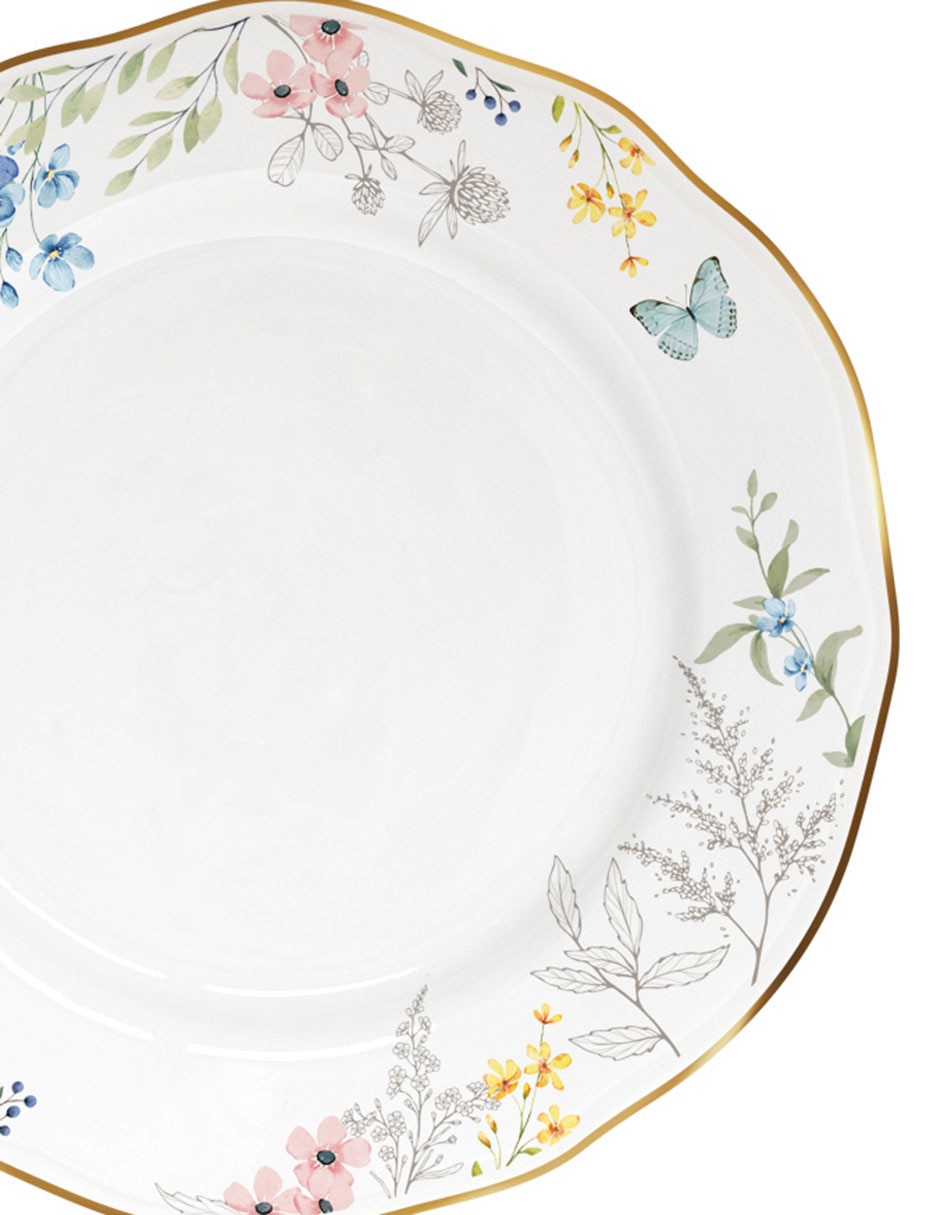 Vajilla Flowey Easter de porcelana para 4 personas 6